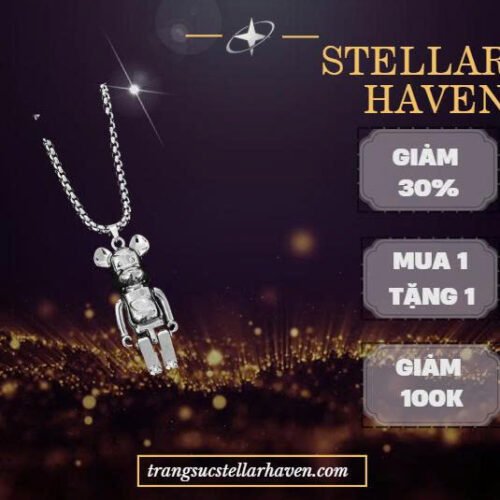 Dây chuyền hình gấu  bằng bạc